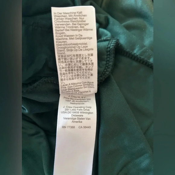 J.Crew Factory Velvet sleeveless midi dress Women’s Size 6 Color Old Forest NWT - Picture 16 of 16